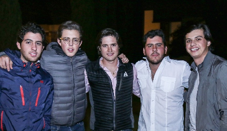  Max Gómez, Lolo Ferretiz, Rubén Rangel, Toro Gómez y Pato Rodríguez.
