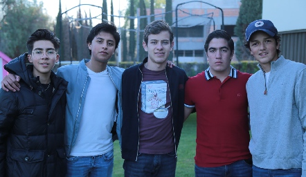  Juan Pablo Bocard, José Miguel Ruiz, David Estrada, Chente Azcona y Óscar Vera.