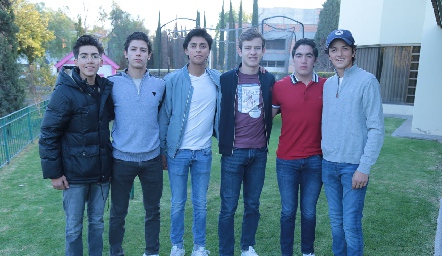  Juan Pablo Bocard, Marcelo Castillo, José Miguel Ruiz, David Estrada, Chente Azcona y Óscar Vera.