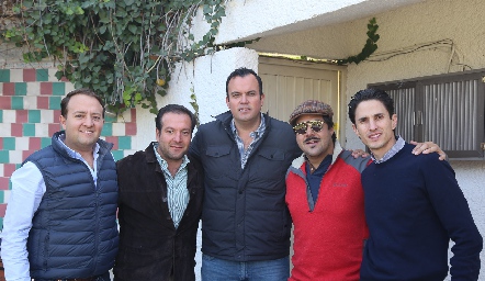  Javier Algara, Eduardo Rueda, Andrés Vázquez, Miguel Martínez y  Jonathan Rivera.