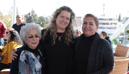 Silvia Monterubio, Susana Rubín de Celis y Patricia Quiroz.