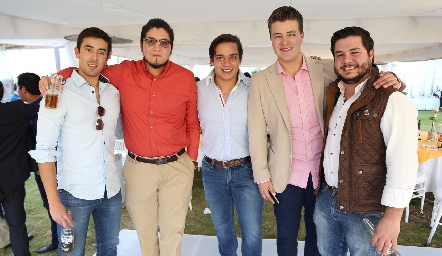  Carlos Flores, Edgar Moctezuma, Estéfano Frulo, Gastón Lozano y Julio Moreno .