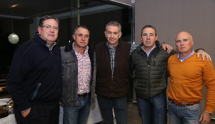  Jacobo Payán, Javier Alcalde, Manuel Abud, Gerardo Valle y Tomás Alcalde.