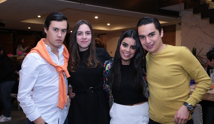  Daniel Estrada, Andrea Villasana, Marily Tobías y Emilio Payán.