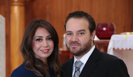  Los padrinos, Marcela Ponce y Eduardo Acebo.