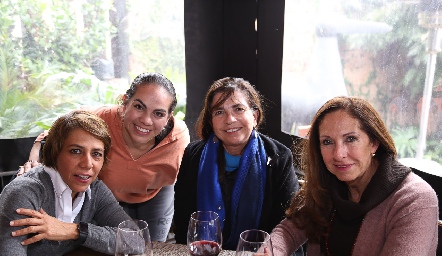  Marcela Serna, Diana Zárate, Yolanda Orozco y Maru Díaz Infante.