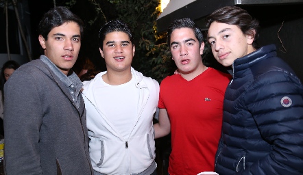  Andrés Quintero, Pj Piñero, Chente Azcona y Rodrigo Padilla.