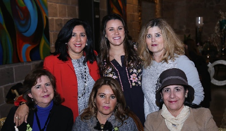  Gladys Farías, Sofía Villar, Silvia Foyo, Rosy Somohano, Mónica Lomelín y Alicia Somohano.