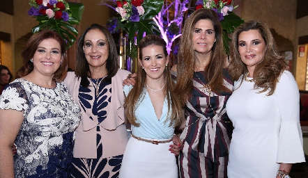  Laura de Cadena, Leticia Castro, Laura Cadena, Martha Díez Gutiérrez y Bertha Barragán.