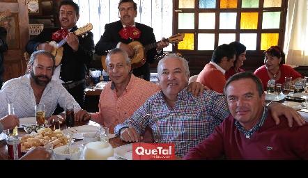  Oscar Torres Corzo, Toño Solórzano, Guillermo Báez y Roberto González.