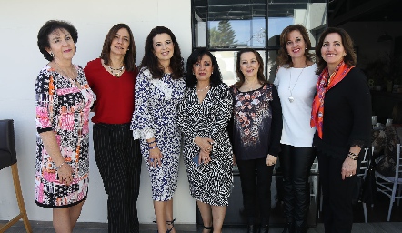  Ana Luisa Mejía, Ceci Delgado, Rosy Vázquez, Katy Hernández, Lupita López, Yolanda Payán y Mónica Alcalde.