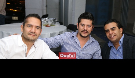 Ricardo Santibáñez, Max Aranda y Humberto Sabre.