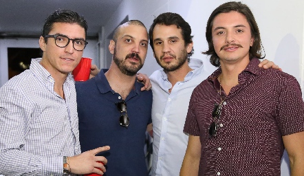  Sebastián Mora, Golber, Aldo Valdez y  Jaime Galarza.