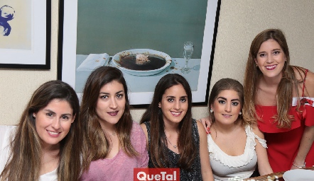  Andrea Fernández, Ximena Fernández, Bárbara Palau, Silvana Zendejas y Araceli Palau.