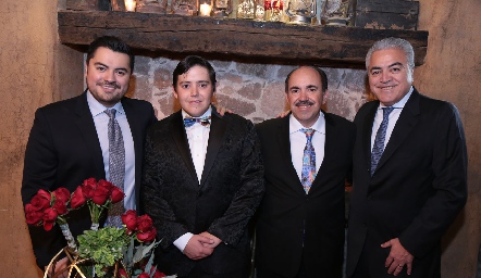  Eugenio Guerra, Aurelio y Aurelio Cadena y Claudio Guerra.