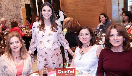  Emma Díaz de León de Navarro, Claudia Gutiérrez, Alicia Alvarado y María de los Ángeles Terraza.