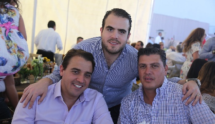  Oscar Valle, Rodrigo Portilla y Rolando Muñoz.
