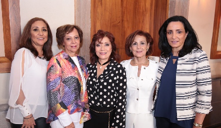  Paula Cossío, Edith Rivera, Soledad Vega, Cristina Rosete y Alejandra Alcalde.