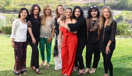 Estela Torres, Rosalba, Lula Alvarado, Fabiola Nieto, Mónica González, Rigel, Gaby Casillas y Lupita Pereda.