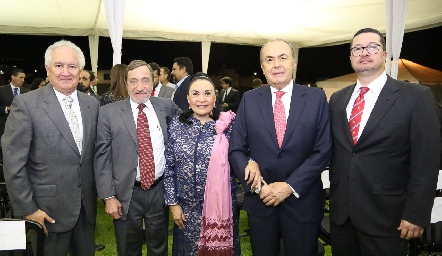  Juan Carlos Solis, Ángel Candia, Juana María Meza, Gustavo Barrera y Daniel Pedroza.
