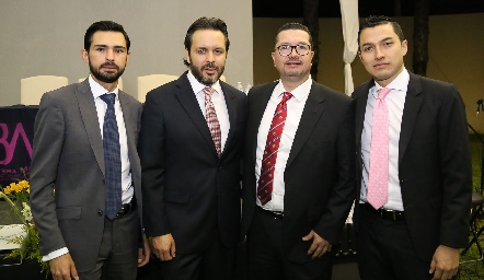  Andrés Allende, Xavier Castro, Daniel Pedroza y Alejandro Díaz de León.