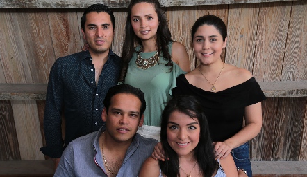  Jorge Palos, Chío Huerta, Mimí Jaimes, Oscar Torres y Marisol Reyna.