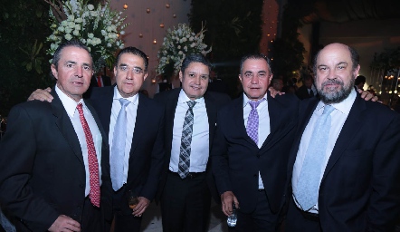  Gerardo Valle, Óscar Villarreal, Oscar Hinojosa, Javier Alcalde y Fernando Cadena.