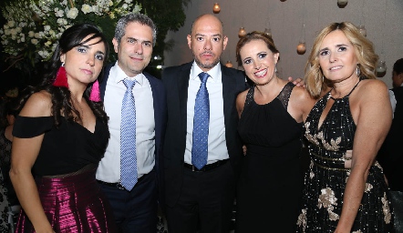  Cynthia Alcalde, Alejandro Bretzfelder, Sergio Meza, Charo Meza y Silvia Aguilar.