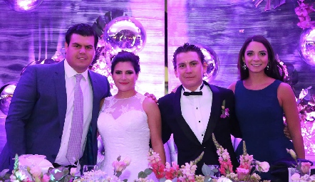  Mauricio Labastida,  Mayerna Martínez, César Manzanilla y Sofía Álvarez.