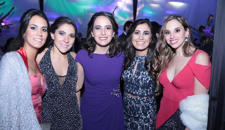  María Gutiérrez, Sofía Díaz de León, Adriana Salinas, Mariana López y Melissa Compean.