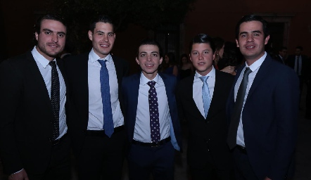  Manuel Sáenz, Tito Fernández, Santiago Guzmán, Santiago González y Rodolfo Ortega.