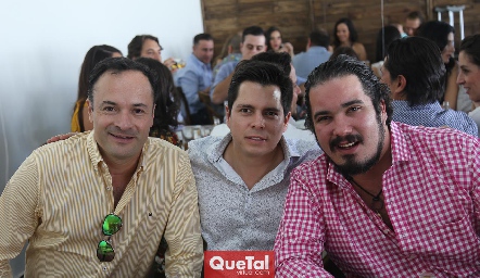  Eduardo Ramos, Enrique Garza y Juan Pablo Meade.