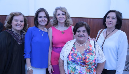  Elizabeth Wagner, Rosario Orozco, Laura González, Marilupe Vilet y Cuca Díaz Infante.