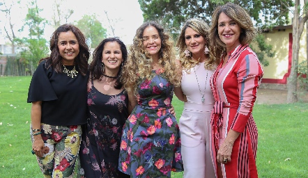  Laura Acosta, Claudia Ávila, Gabriela Serment, Verónica Payán y Claudia Toledo.