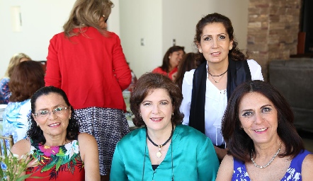  Rosalina Posadas, Sara González, Guadalupe Carrera y Tichis Araiza .