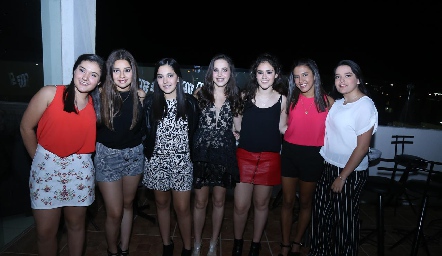  Arantza Carrillo, Jimena Navarro, Paola Humara, Sofía González, Majo Garza, Viviana Martínez y Analú Aranda.