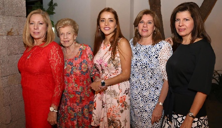  Beatriz Díaz Infante, Bertha de Díaz Infante, Paola Correa, Benilde Díaz Infante y Ana Lucía Díaz.