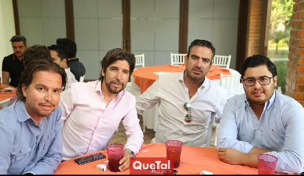 Koke Mercado, Mario Mercado, Fernando Güemes y Jorge Álvarez.