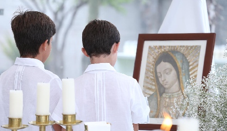  En oración.