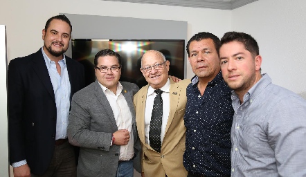  Gilberto Solis, Pablo Saavedra, Jorge Jaimes, Antonio se Reza y Daniel Jiménez.