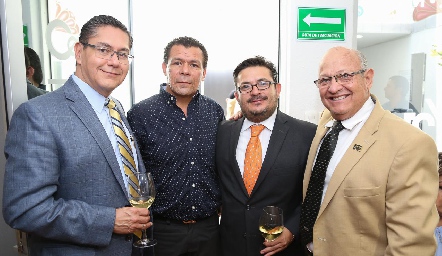 Alfonso Castillo, Antonio de Reza,  Huitzi Ortega y Jorge Jaimes.