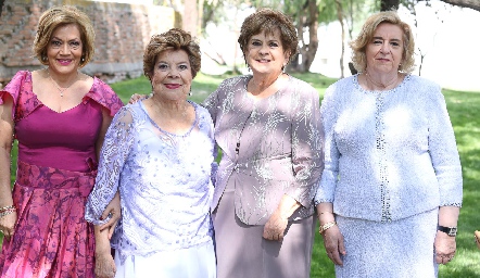  Lucila de Morales, Chola de Aguillón, Yolanda Espinosa y Martha de Payán.