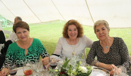  Susana Spamer, Lili Vázquez y Lourdes Aguiñaga.