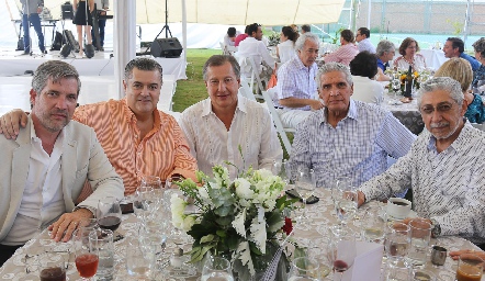 Marco Garfias, Nicolás Mina, Jorge Rossel, Federico Alcalde y Fernando Díaz de León.