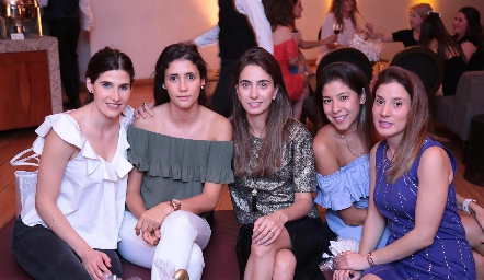  Ana Pao Soto, Marcela Solórzano, Lore Andrés, Alejandra González y María Domínguez.