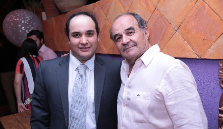  Mauricio con su papá Javier Suárez.