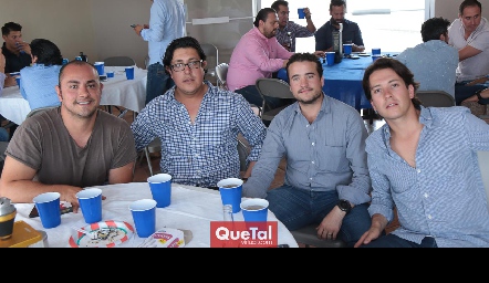  Jorge Reyes, Alejandro Viramontes, Juan Pablo Aranda y Mauricio Dibildox.