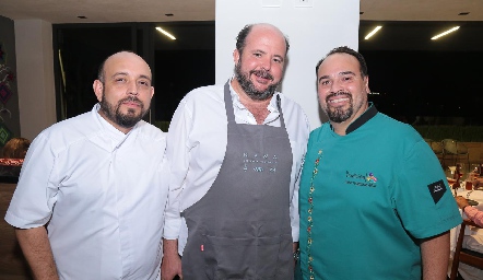  Jorge Pérez, Gabriel de la Maza y Chef David Zetina.