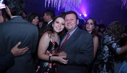 Pepe Centeno con su hija.