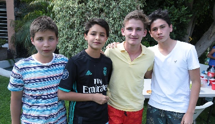 Jürgen Heinze, Nicolás Pérez, Iñaki González y Guillermo Gómez.